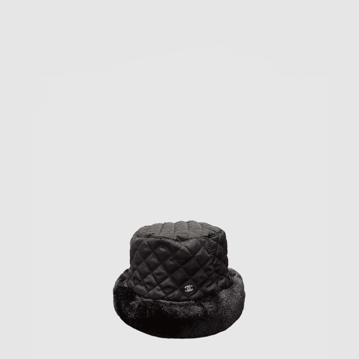 샤넬 램스울 블랙 벙거지