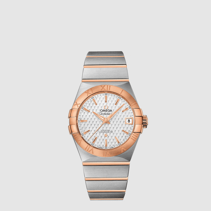 오메가 컨스텔레이션 코 액시얼 크로노미터 38MM 스틸 레드 골드