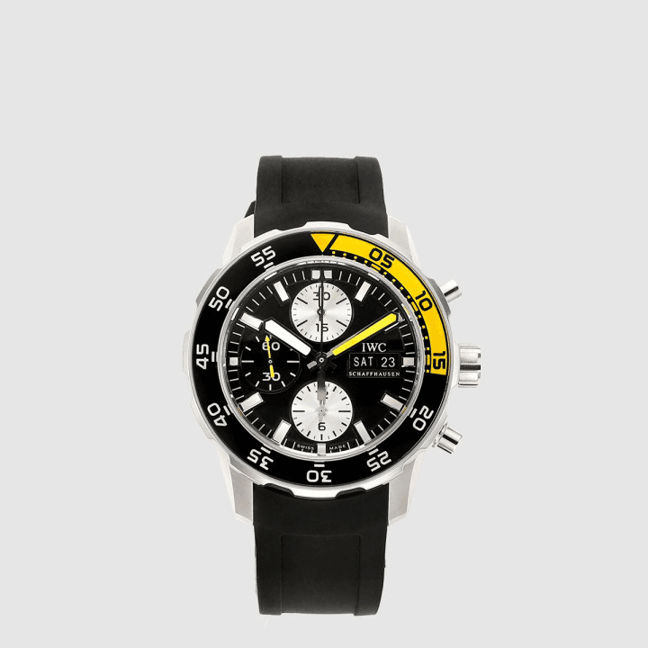 IWC 샤프하우젠 IWC 아쿠아타이머 크로노그래프 블랙&실버