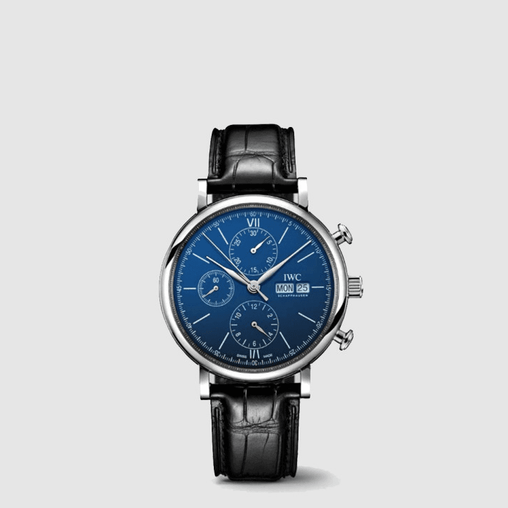 IWC 포르토피노 크로노그래프 150주년 에디션 블랙&블루