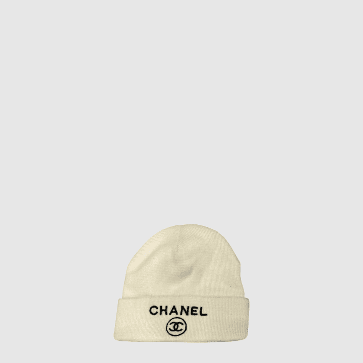 샤넬 니트 비니 아이보리