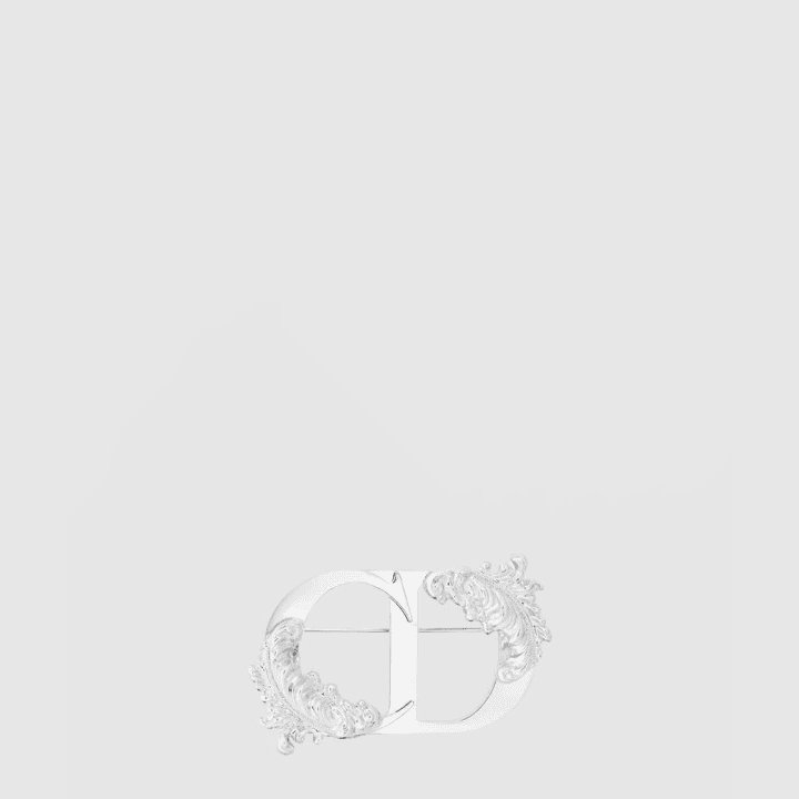 디올 CD 실버 브로치