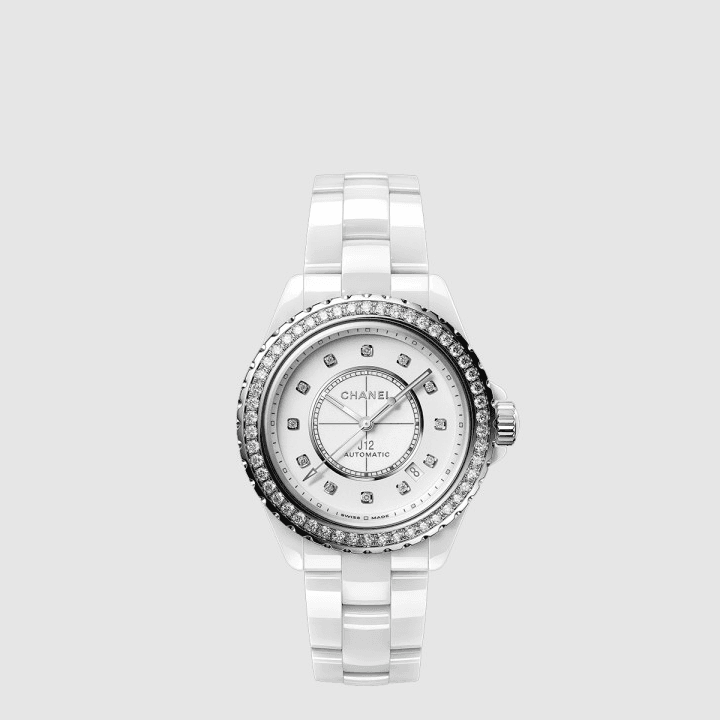 샤넬 J12 시계, 38mm 화이트