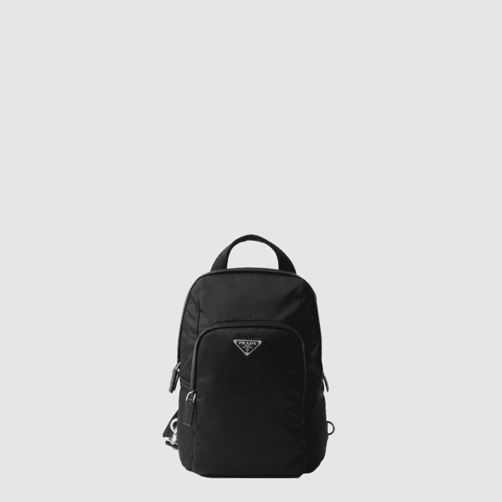 프라다 Re Nylon 및 Saffiano 가죽 블랙 백팩
