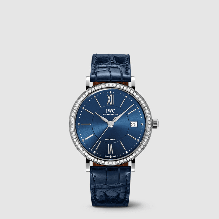 IWC 포르토피노 오토매틱 37 블루&실버