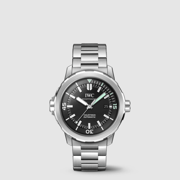 IWC 아쿠아타이머 오토매틱 실버&블랙