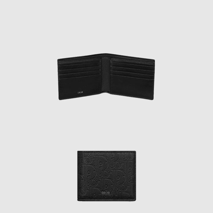 디올 Dior Gravity 가죽 반지갑 블랙