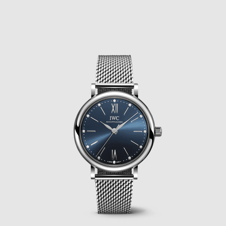 IWC 포르토피노 오토매틱 34 실버&블루