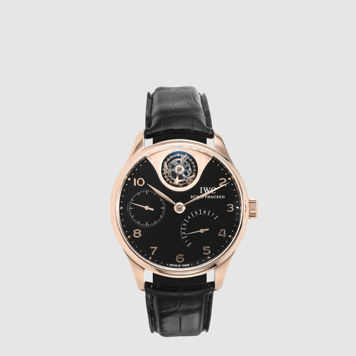 IWC 포르투기저 뚜르비옹 미스테르 레트로그레이드 블랙