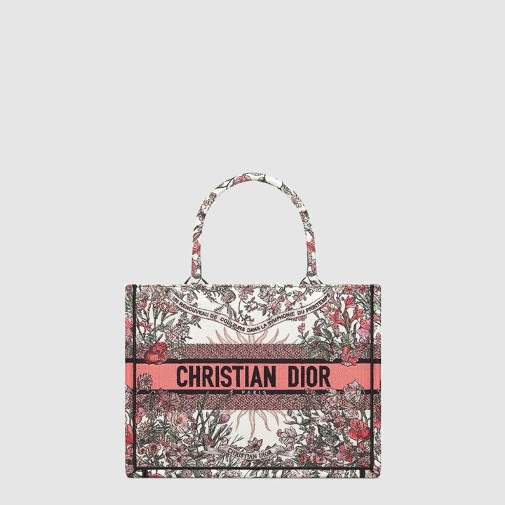 디올 북 토트 미디엄 백 멀티컬러 Dior Saisons Printemps Été 자수